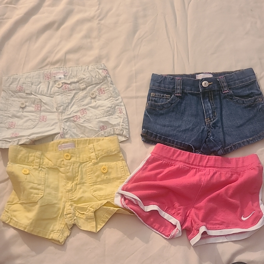 Old Navy Kids Shorts Set - Pink, Yellow, Denim, White